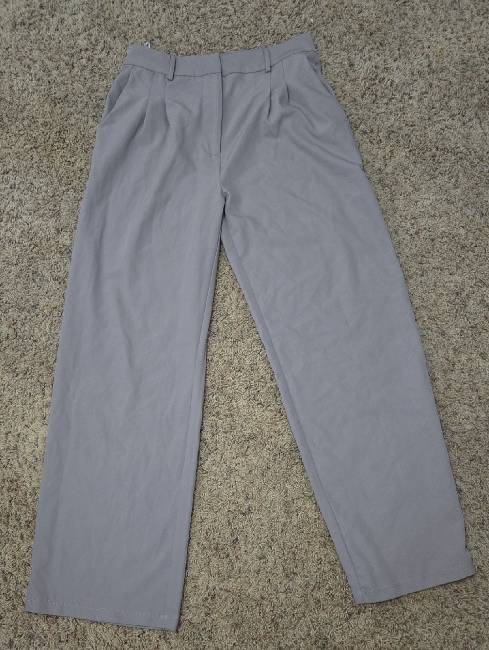 Shinestar Women's Straight Leg Pants in Light Gray